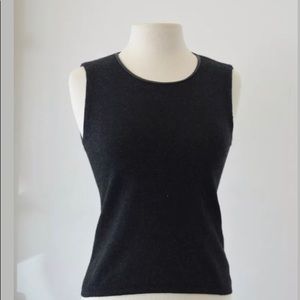 Brunello Cucinelli Black Knit Cashmere Top